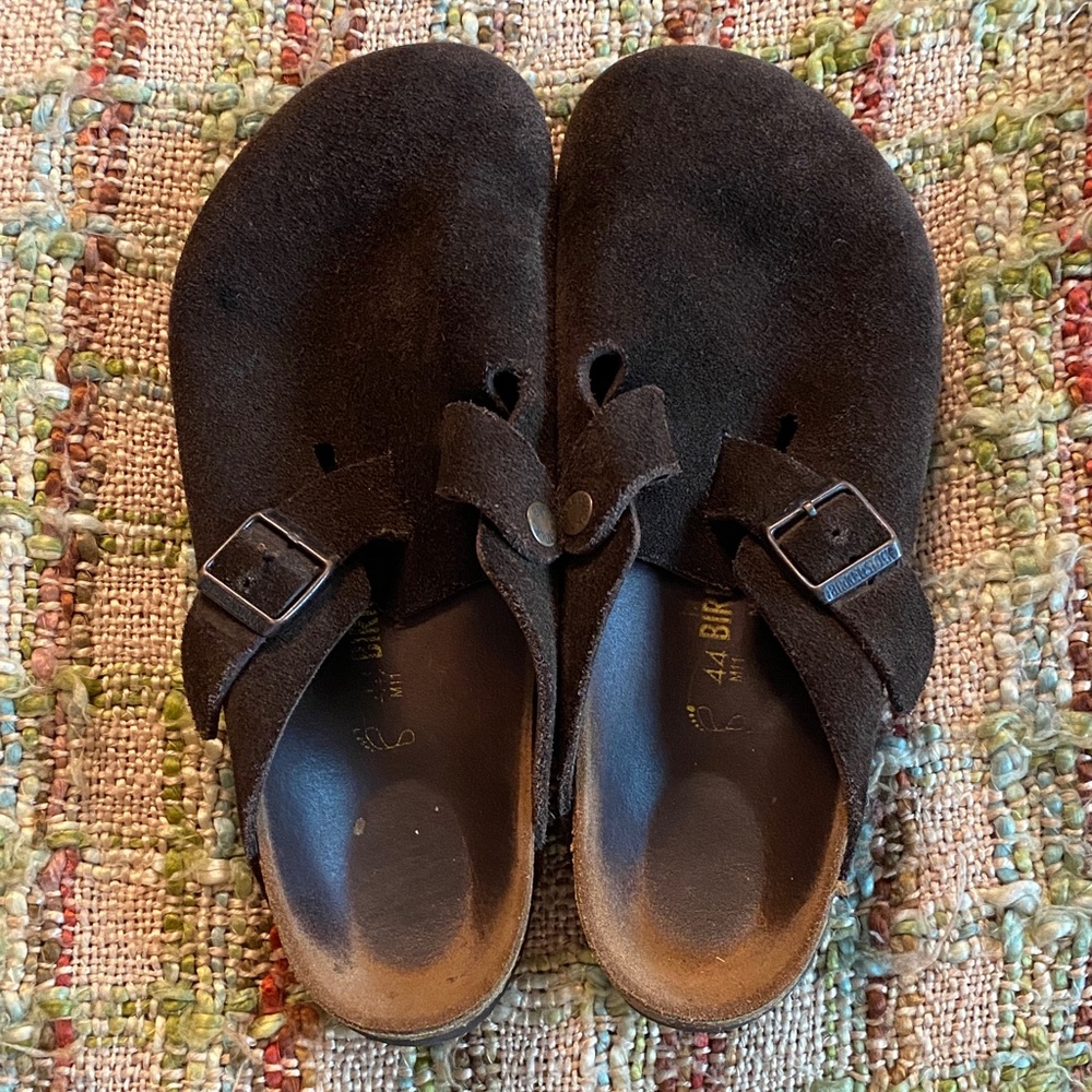 Vintage Birkenstock Dark Brown Suede Slip-Ons size 44